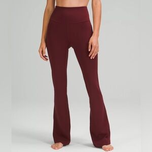 Lululemon Athletica Super high rise Maroon Red Flare yoga pants